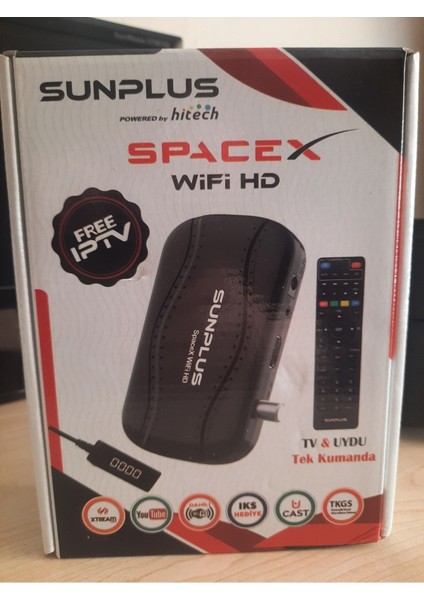 Yüksek Kaliteli Dahili Wi-Fi Sinema Uydu Alıcısı, Siyah Renk