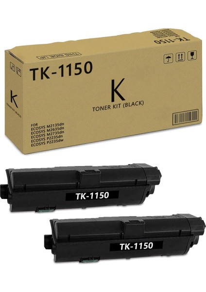 Ecosys M2135DN,M2635DN,M2635DNW,M2735DW,P2235DN,P2235D,P2235DW 2 Adet TK1150 Muadil Toner