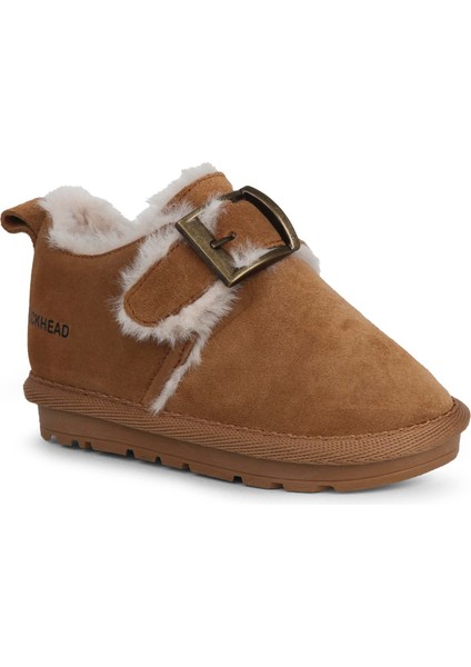 26-30 Numara Kız Çocuk Bej Hakiki Deri Kürklü Tokalı Bot modelleri