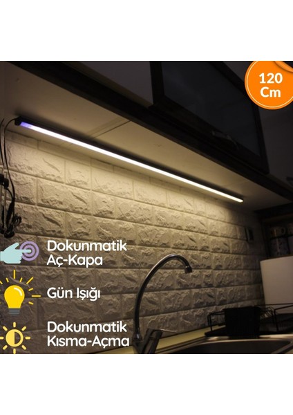 Mutfak Tezgah Üstü Dokunmatik LED Bar Aydınlatma Gün Işığı
