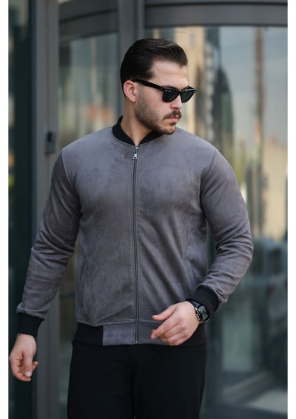 Erkek Dar Kesim Nubuk Süet Astarsız Likralı Su Itici Kolej Ceket