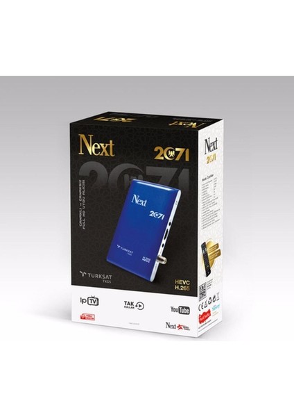 Yüksek Çözünürlüklü Mini Uydu Alıcısı, H.265, Çanaksız, Internet Tv, Mavi