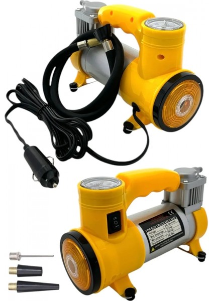 Elektrikli Araba Lastik Şişirme / 150 Psı - 12V / Taşınabilir Metal Hava Kompresörü (4887)
