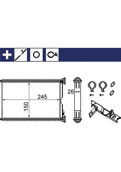 AH242000S - Kalorıfer Radyatoru Bmw E87 E90 F26 F25 E84 E92 E91 E81