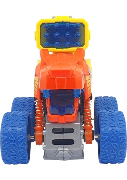 Sürtmeli Dinazor Araçlar - Sesli ve Işıklı - D500-19 - Turuncu modelleri