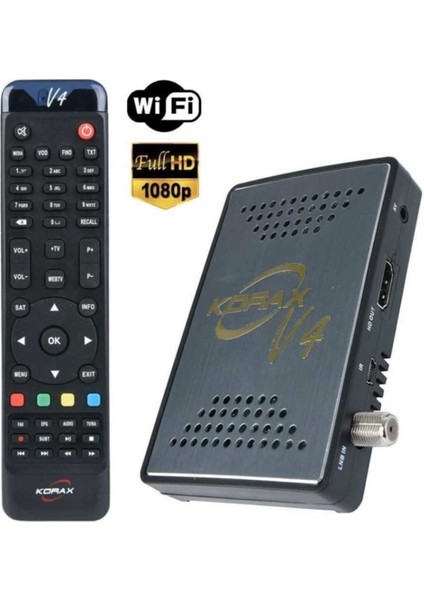 Mini Hd Uydu Alıcı Ip Plus V4 Siyah, Yüksek Performanslı ve Şık Tasarım