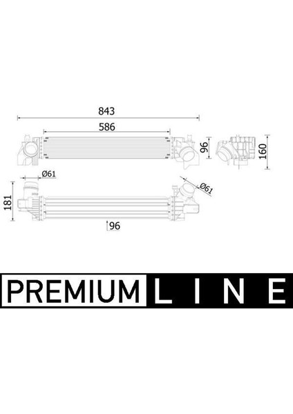 CI614000P - Turbo Radyatoru B38 Bmw F40 F44 F45 F46 F48 F39 Mını B36 B38 F54 F55 F56 F57 F60 Premıum Lıne