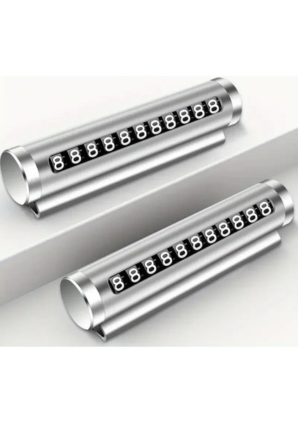 Telefon Numarası Plaka Silindiri Ayarı Renkli Metal Alüminyum Araba Geçici Park Kartı Evrensel Moda Oto Aksesuarları (4887) fırsatları