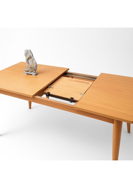 Fidan Ortadan Açılır Büyüyen Yemek Masası Natural 80 x 130 cm Sadece Masa Fiyatıdır fiyatları