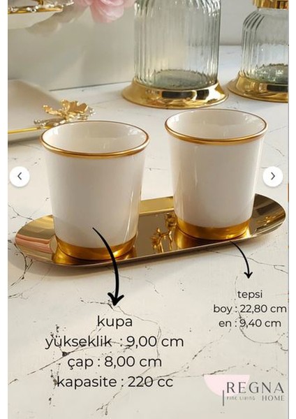 Fine Living Golden Mug Set -3 Parça fırsatları