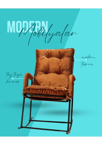 Premium Sallanır Sandalye & Dinlenme Koltuğu | Modern Tv Koltuğu, Ergonomik Yastıklı Rahat Koltuk
