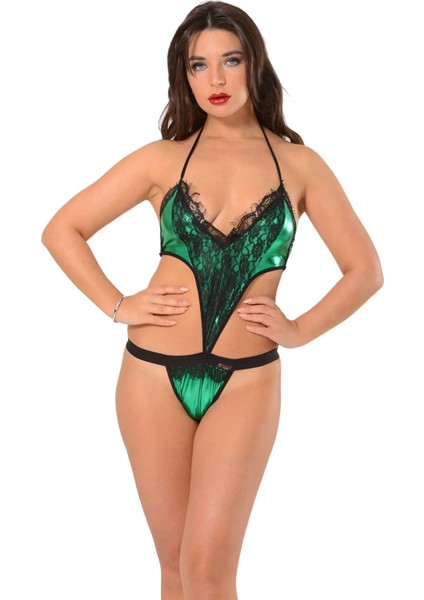 Yeşil Deri ( Lame ) Gecelik - 406 fiyatları