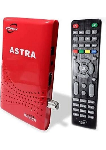 Korax Astra Hd Uydu Alıcısı Kırmızı Taşınabilir ve Kolay Kullanım fiyatları