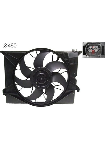 CFF486000S - Radyator Fanı Komple Mercedes S-Class W221 C216