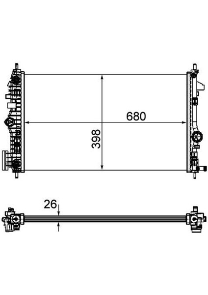 CR1103000P - Radyatör Opel Insıgnıa A 1.6-2.0 Cdti 09 17 Otom.şanz. Klimalı