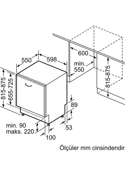SN63HX62MT IQ500 Tam Ankastre Bulaşık Makinesi D Enerji Sınıfı 14 Kişilik 6 Programlı 3 Sepetli indirimleri