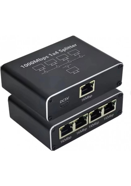 ZR889 RJ45 1to4 Gigabit Splitter