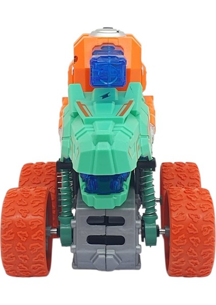 Sürtmeli Dinazor Araçlar - Sesli ve Işıklı - D500-19 - Turkuaz modelleri