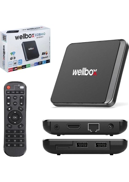 Yüksek Performanslı Android Tv Kutusu 16GB, Siyah Renk, Eğlencenizi Artırın