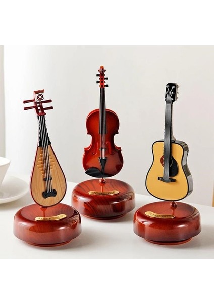 Dönen Müzik Aletleri Şeklinde Müzik Kutusu