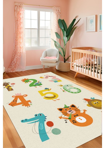 Eğlenceli Rakam Desenli Çocuk Halısı Dijital Baskılı Dokuma Kaymaz Tabanlı Yıkanabilir Pati Dostu Antialerjik Çocuk Odası Halısı fiyatları
