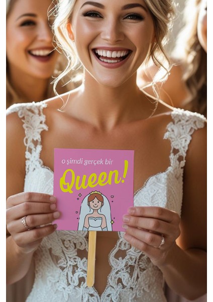 Bekarlığa Veda Bride To Be Temalı Tutma Çubuklu Motto Kartları 18 Adet Eğlenceli Hatıra Kartı