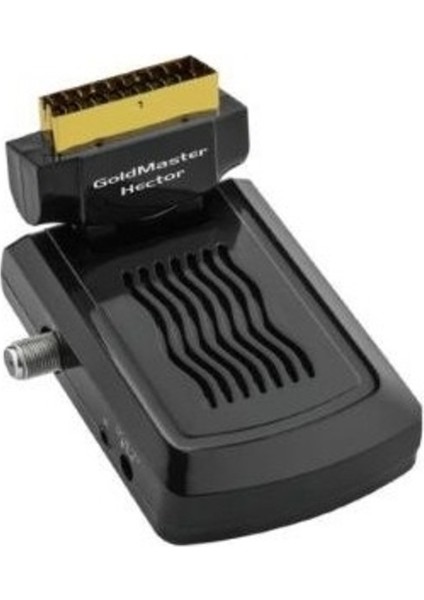 Mini Altın Uçlu Scart Tüplü Tv ve Uydu Alıcısı, Siyah, Yüksek Kalite