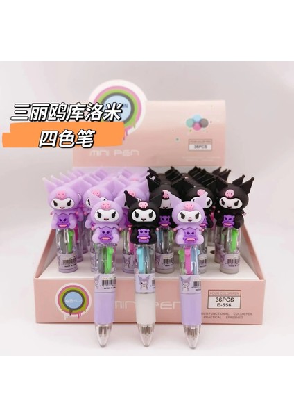 Işıklı Kuromi Çok Renkli Tükenmez Kalem 36 Adet