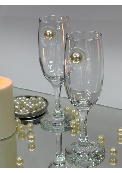 İnci Detaylı Kokteyl Kadehi 2 li (Kahve Yanı Su/Kokteyl Bardak) 190 ml indirimleri