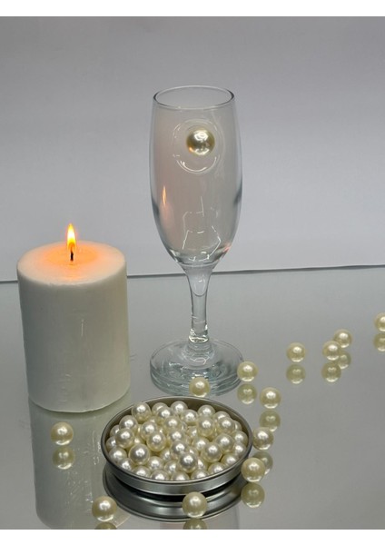 İnci Detaylı Kokteyl Kadehi 2 li (Kahve Yanı Su/Kokteyl Bardak) 190 ml