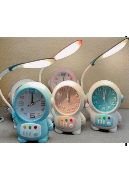 Astronot Çalar Saat ve Şarjlı Masa Lambası