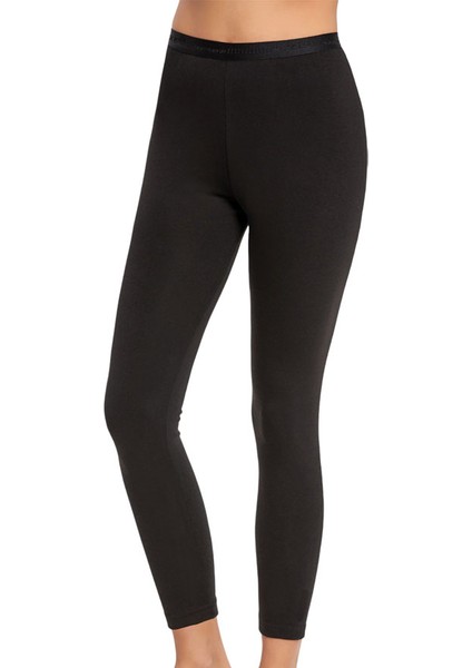 Büyük Beden Siyah Uzun Düz Paça Tayt