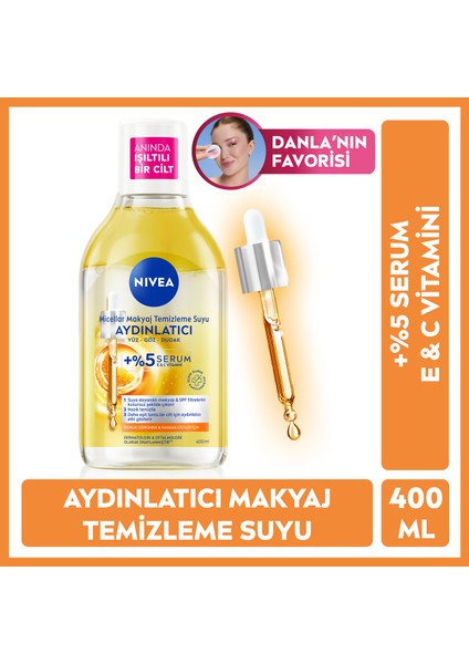Makyaj Temizleme Suyu - Normal ve Hassas Ciltler için Besleyici Etki, C Vitamini ile Zenginleştirilmiştir, 400 ml