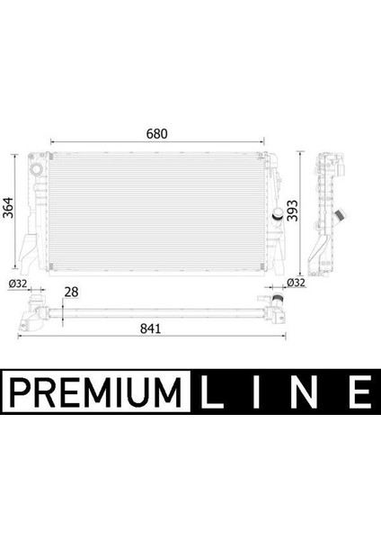 CR2314000P - Motor Su Radyatoru Bmw F45 F46 F48 F39 Mını F56 F60 Premıum Lıne