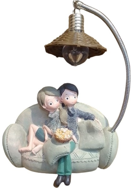 Mutlu Çift Işıklı Biblo