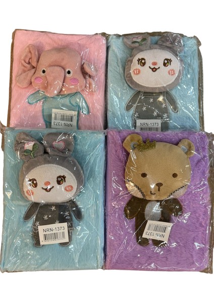 Ayıcık Desenli Tüylü Defter