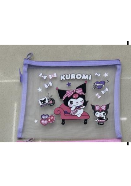 Karakterli Şeffaf Kırtasiye Çantası 10 Adet