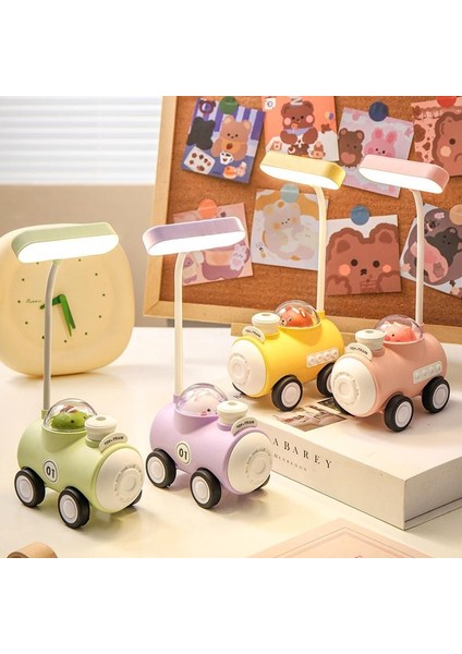 Karakterli Araba Şeklinde Şarjlı Masa Lambası