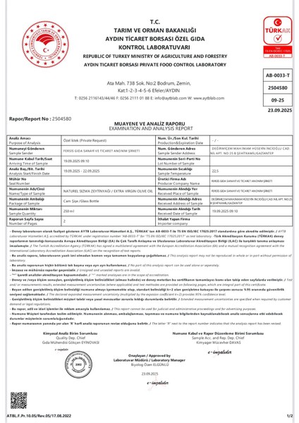 Yüksek polifenolü Zeytinyağı 1x250 ml (2025 SEZONU) indirimleri