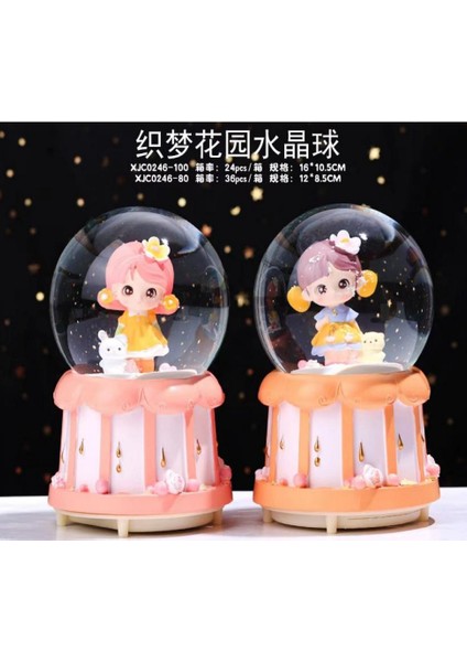 Işıklı Müzikli Püskürtmeli Büyük Boy Kar Küresi