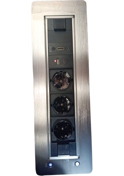 Gizli Elektrikli Masaüstü Prizi ,4*european Güç Supply+2*usb Arayüz Tasarımı Entegre Flip Elektrikli Priz ile Multimedya Gömülü Gizli Masa Prizi