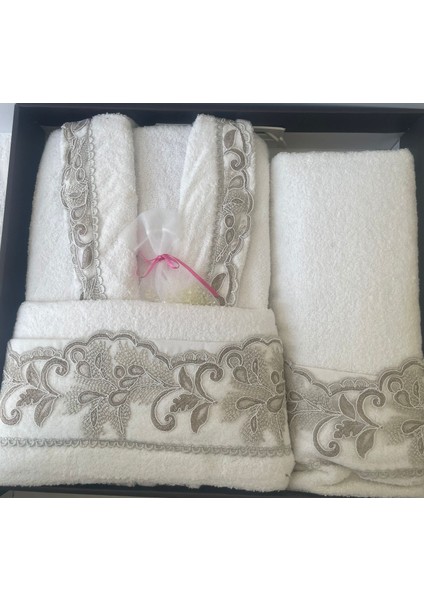 3 Parça Bornoz Seti Beyaz fiyatları