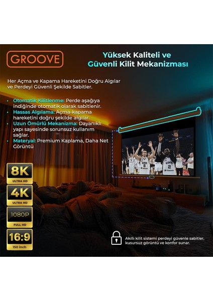 Vizio Pro 150¨ Inch 332X188CM Blackout Işık Geçirmez Profesyonel Projeksiyon Perdesi +Canlı Renkler+Göz Koruması+Leke Tutmaz Projector indirimleri