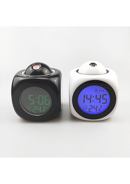 LED Dijital Projeksiyonlu Çalar Saat Siyah