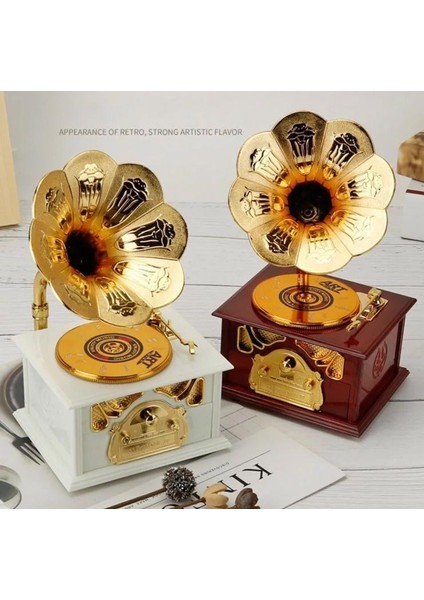 Gramofonlu Müzik Kutusu Büyük Boy