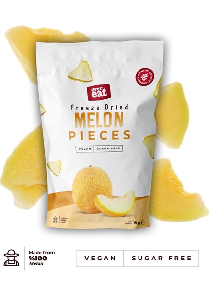 Kavun Kuru Meyve Cipsi - Dondurularak Kurutulmuş Freeze Dried Çıtır Kavun