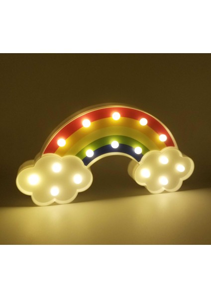 Rengarenk Gökkuşağı Bulut LED Işıklı Gece Lambası