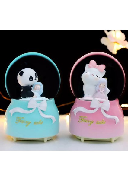 Sevimli Dostlar Işıklı Müzikli Püskürtmeli Büyük Boy Kar Küresi