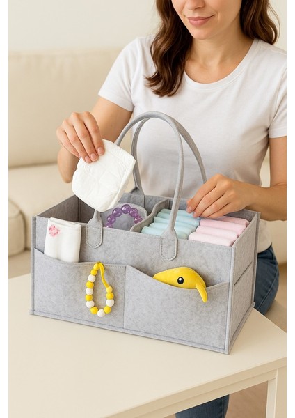 Anne Bebek Keçe Bakım Çantası Yenidoğan Için Organizer Düzenleyici Çok Amaçlı