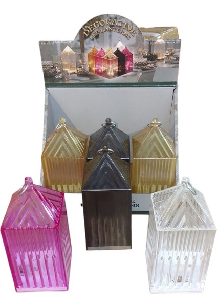 Kristal Pilli Mum 15CM 6 Adet